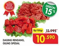 Promo Harga Daging Rendang/ Daging Giling per 100 gr - Superindo