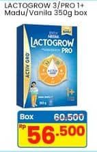 Promo Harga Lactogrow 3 Susu Pertumbuhan Vanila, Madu 350 gr - Indomaret