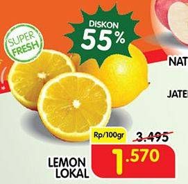 Promo Harga Jeruk Lemon Lokal per 100 gr - Superindo