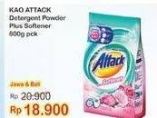 Promo Harga ATTACK Detergent Powder Plus Softener 800 gr - Indomaret