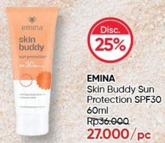 Promo Harga EMINA Skin Buddy Sun Protection SPF 30 PA+++ 60 ml - Guardian