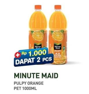 Promo Harga Minute Maid Juice Pulpy Orange 1000 ml - Hypermart
