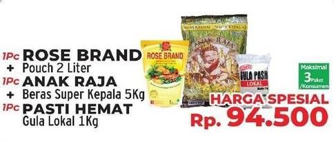 Promo Harga Rose Brand Minyak Goreng + Anak Raja Beras + Pasti Hemat Gula  - Yogya