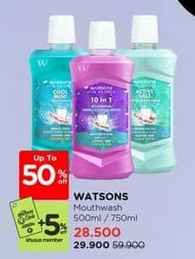 Promo Harga Watsons Mouthwash 500 ml - Watsons