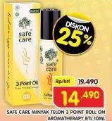 Promo Harga Safe Care 3 Point Oil Telon Aromatherapy 10 ml - Superindo