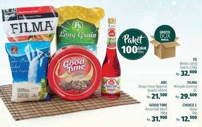 Promo Harga Paket 100k ( FS Beras + Filma minyak goreng + Choice L GULA + ABC Sirup + Good Time )  - LotteMart