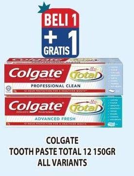 Promo Harga Colgate Toothpaste Total All Variants 150 gr - Hypermart