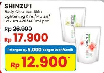 Promo Harga Shinzui Body Cleanser Kirei, Matsu, Sakura 420 ml - Indomaret