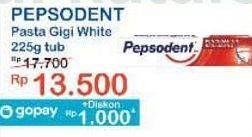 Promo Harga Pepsodent Pasta Gigi Pencegah Gigi Berlubang White 225 gr - Indomaret