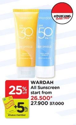 Promo Harga Wardah Sunscreen Gel SPF 30 All Variants  - Watsons