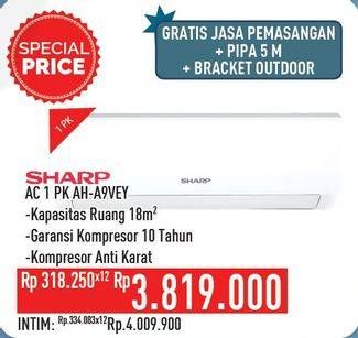 Promo Harga SHARP AH-A9VEY - AC 1PK  - Hypermart