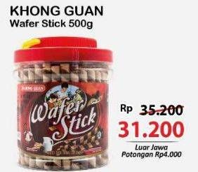 Promo Harga Khong Guan Wafer Stick Chocolate 500 gr - Alfamart