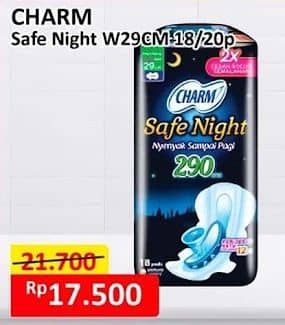 Promo Harga Charm Safe Night Wing 29cm 18 pcs - Alfamart