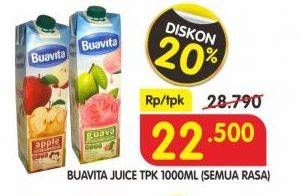 Promo Harga BUAVITA Fresh Juice All Variants 1 ltr - Superindo