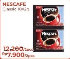Promo Harga Nescafe Classic Coffee per 10 sachet 2 gr - Alfamart