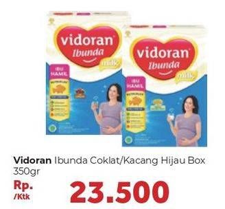 Promo Harga VIDORAN Ibunda Susu Ibu Hamil Cokelat, Vanila Kacang Hijau 350 gr - Carrefour