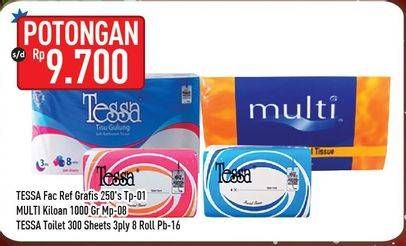 Promo Harga TESSA Facial Tissue/MULTI Facial Tissue/TESSA Toilet Tissue  - Hypermart