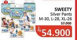 Promo Harga Sweety Silver Pants L28, M30, XL26 26 pcs - Alfamidi