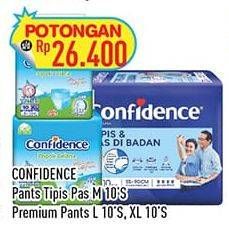Promo Harga Confidence Adult Pants Tipis & Pas Di Badan/Adult Diapers Pants   - Hypermart
