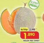 Promo Harga Melon Red Sweet per 100 gr - Superindo