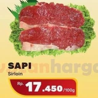 Promo Harga Daging Has Luar (Daging Sirloin) per 100 gr - Yogya