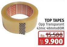 Promo Harga Top Tapes OPP Transparant 43mic 48mm X 80m  - Lotte Grosir