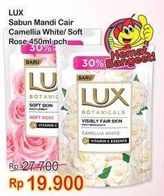 Promo Harga LUX Body Wash White Impress, Soft Rose 450 ml - Indomaret