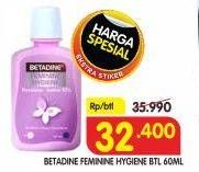 Promo Harga BETADINE Feminine Hygine 60 ml - Superindo