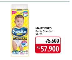 Promo Harga Mamy Poko Pants Xtra Kering XL26 26 pcs - Alfamidi