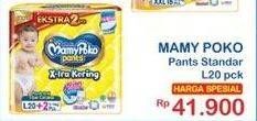 Promo Harga Mamy Poko Pants Xtra Kering L20+2 22 pcs - Indomaret