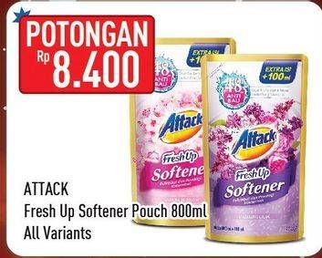 Promo Harga ATTACK Fresh Up Softener All Variants 800 ml - Hypermart