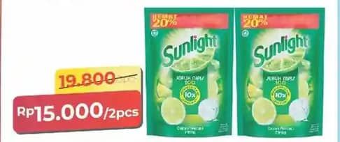 Promo Harga Sunlight Pencuci Piring Jeruk Nipis 100 435 ml - Alfamart