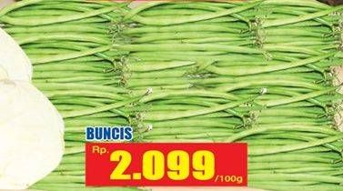 Promo Harga Buncis per 100 gr - Hari Hari