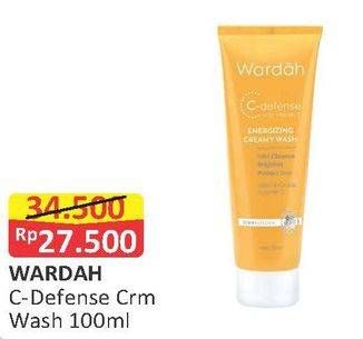 Promo Harga WARDAH C Defense Energizing Creamy Wash 100 ml - Alfamart