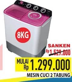 Promo Harga Sanken Mesin Cuci 2 Tabung  - Hypermart