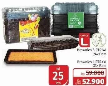 Promo Harga YAKSOK Brownies Pack S RTR241, M RTR171 25 pcs - Lotte Grosir