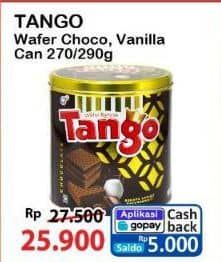 Promo Harga Tango Wafer Chocolate, Vanilla Milk 300 gr - Alfamart