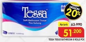 Promo Harga Tessa Toilet Tissue per 8 pcs 300 sheet - Superindo