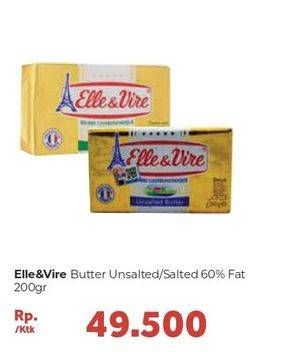 Promo Harga ELLE & VIRE Butter Unsalted, Salted Spread Cook 60% Fat, Unsalted Spread Cook 60% Fat 200 gr - Carrefour