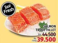 Promo Harga Salmon Fillet Trout per 100 gr - LotteMart