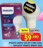 Promo Harga PHILIPS Lampu LED MyCare Cool Daylight 12 Watt, 15 Watt  - Superindo