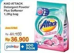 Promo Harga Attack Detergent Powder Plus Softener 1200 gr - Indomaret