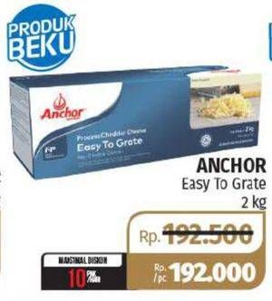Promo Harga ANCHOR Cheddar Chesee Easy To Grate 2 kg - Lotte Grosir