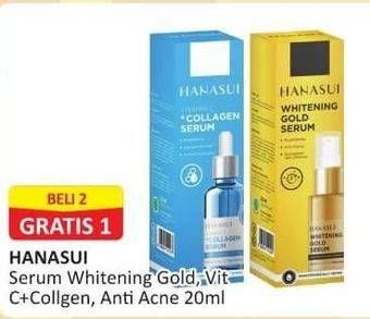 Promo Harga HANASUI Serum Gold, Vit C Collagen, Anti Acne 20 ml - Alfamart