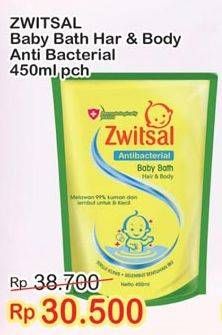 Promo Harga ZWITSAL Natural Baby Bath 2 In 1 Hair Body 450 ml - Indomaret