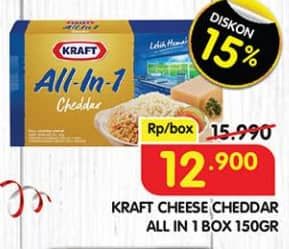 Promo Harga Kraft All in 1 Cheddar All Variants 165 gr - Superindo