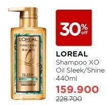 Promo Harga Loreal Shampoo XO Oil SLeek/Shine  - Watsons