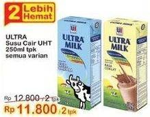 Promo Harga Ultra Milk Susu UHT All Variants 250 ml - Indomaret