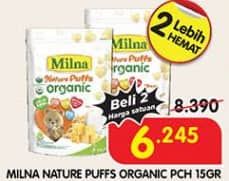 Promo Harga Milna Nature Puffs Organic 15 gr - Superindo