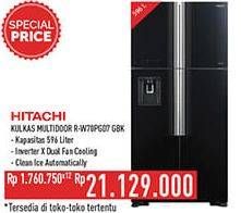 Promo Harga Hitachi R-W70PGD7 | Refrigerator 540 L  - Hypermart